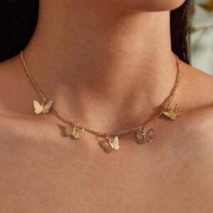 Golden Butterfly Chain Necklace