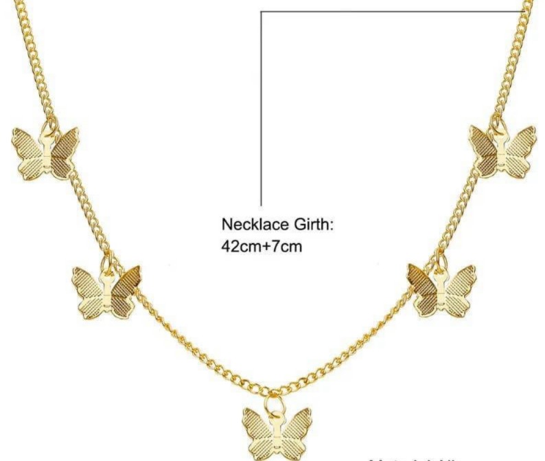 Golden Butterfly Chain Necklace - Image 3