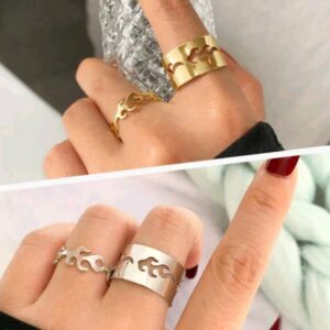 Fire Shape Rings Set
