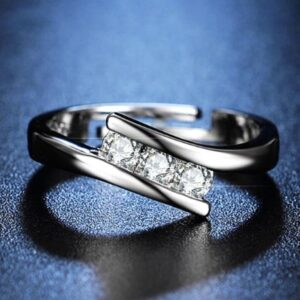 Silver Plated Zircon Ring