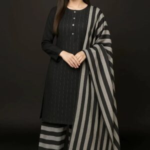 3 Pcs Women's Unstitched Printed Suit